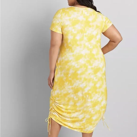 Lane Bryant Yellow Tie-Dye Dress - Picture 3 of 8